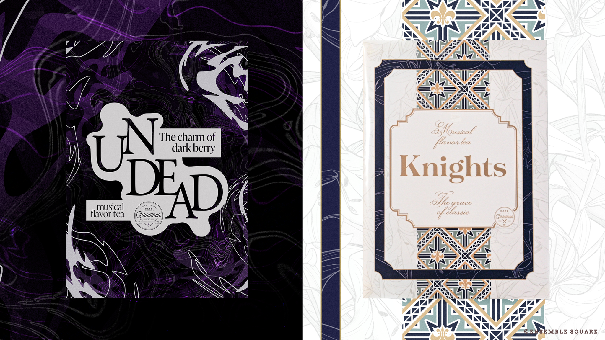 CAFÉ CINNAMON × ENSEMBLE SQUARE] クリアファイル／UNDEAD&Knights