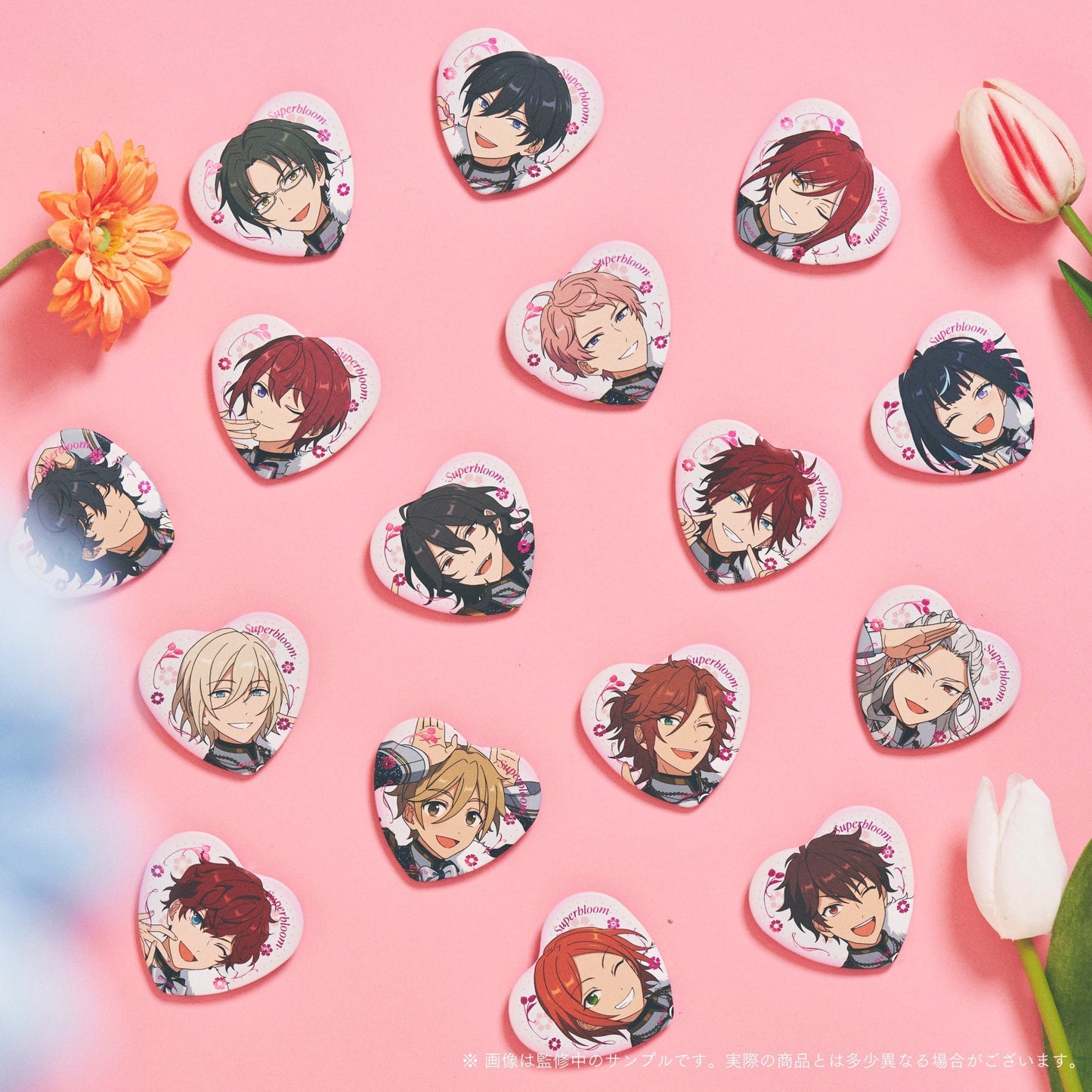 【事後通販】ハート缶バッジコレクション - Superbloom -【C】（3個セット）