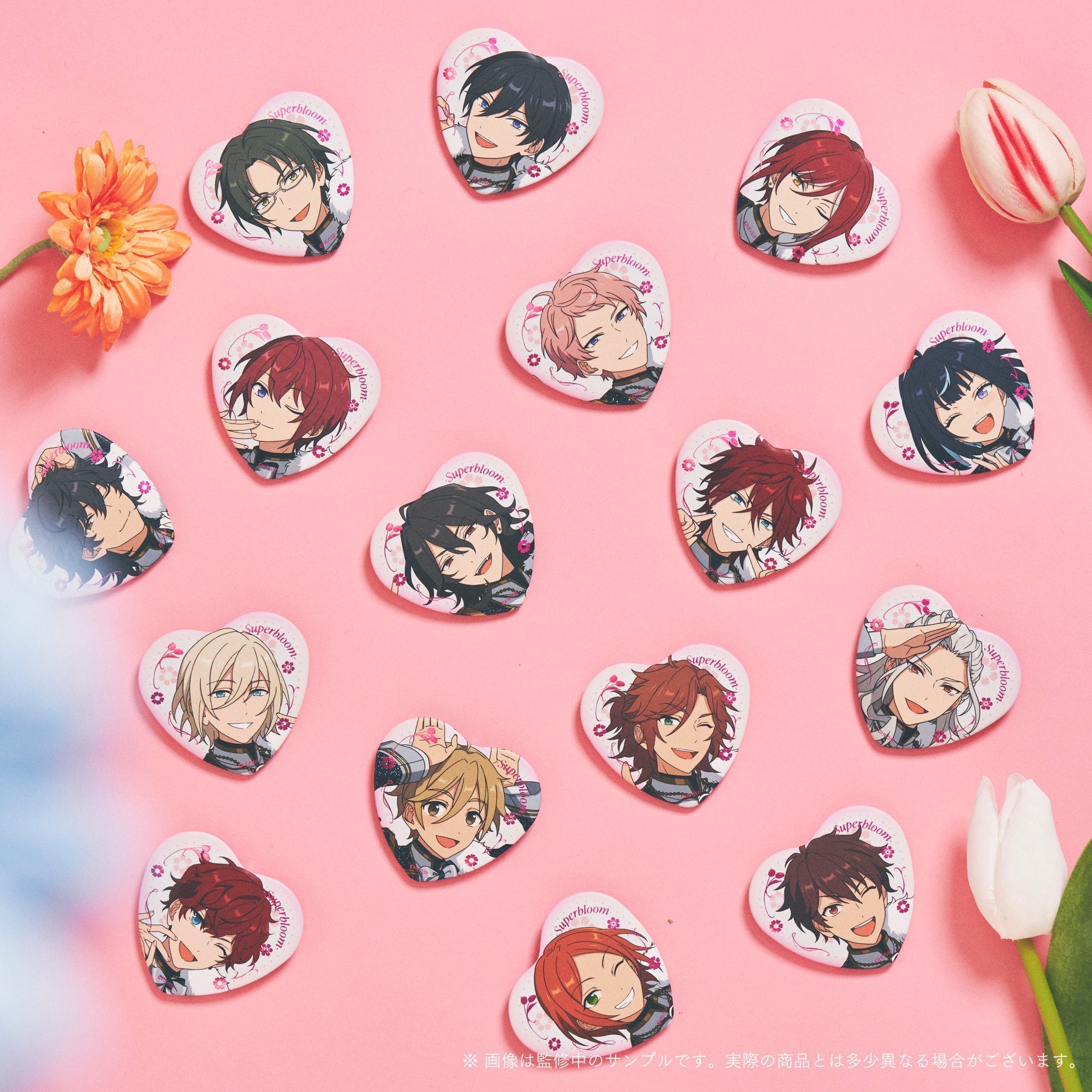 事後通販】ハート缶バッジコレクション - Superbloom -【E】（3個