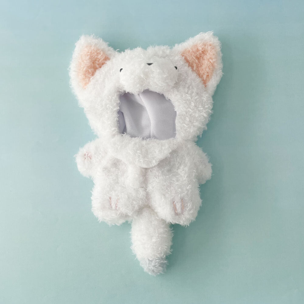いつぬいおきがえシリーズ　きつね着ぐるみ［ホワイト］
