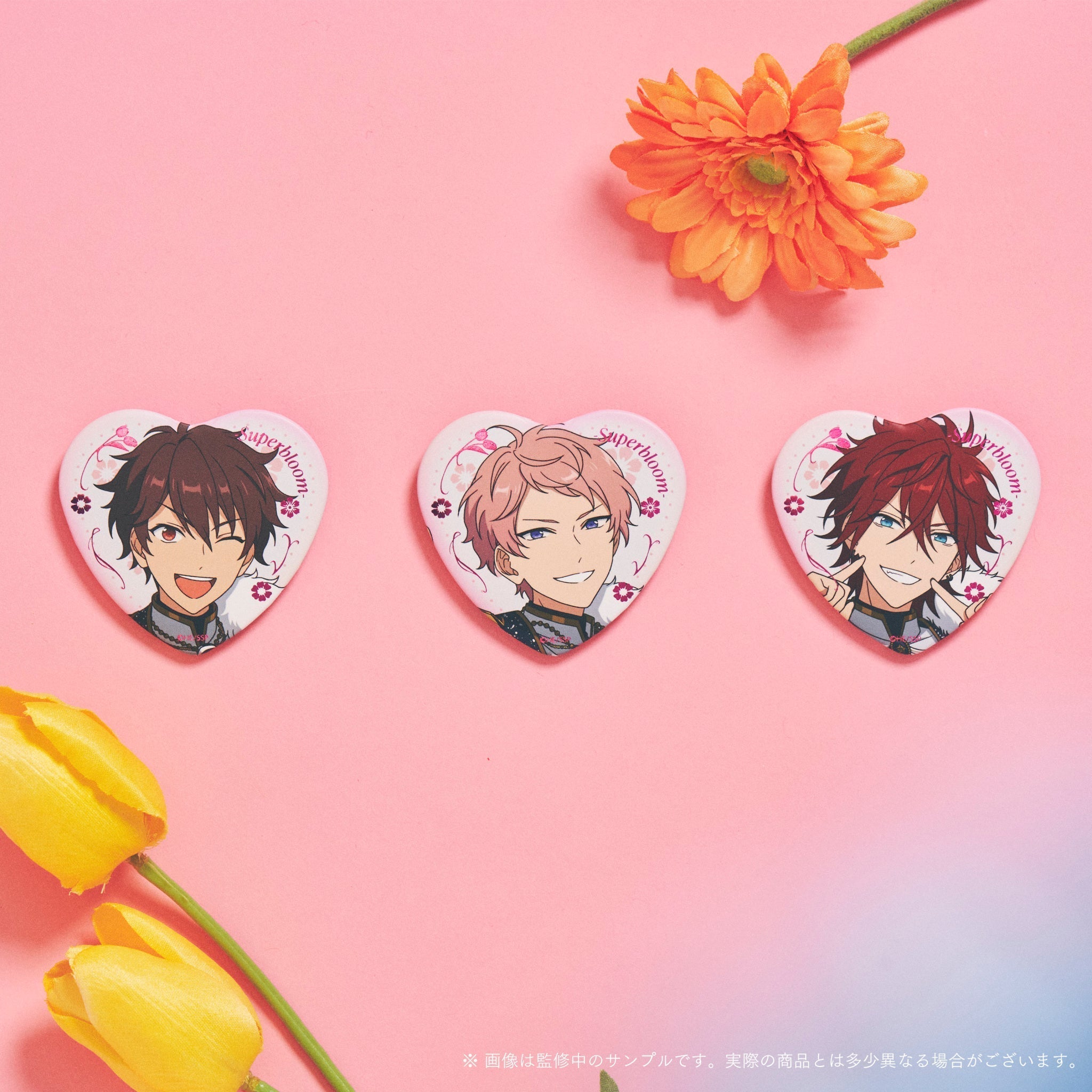 事後通販】ハート缶バッジコレクション - Superbloom -【B】（3個