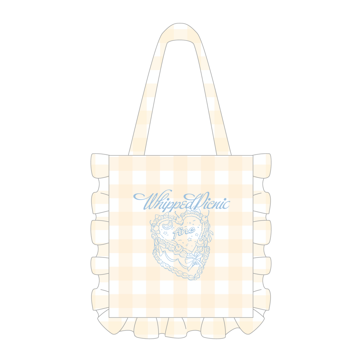 【Whipped Picnic】フリルトートバッグ