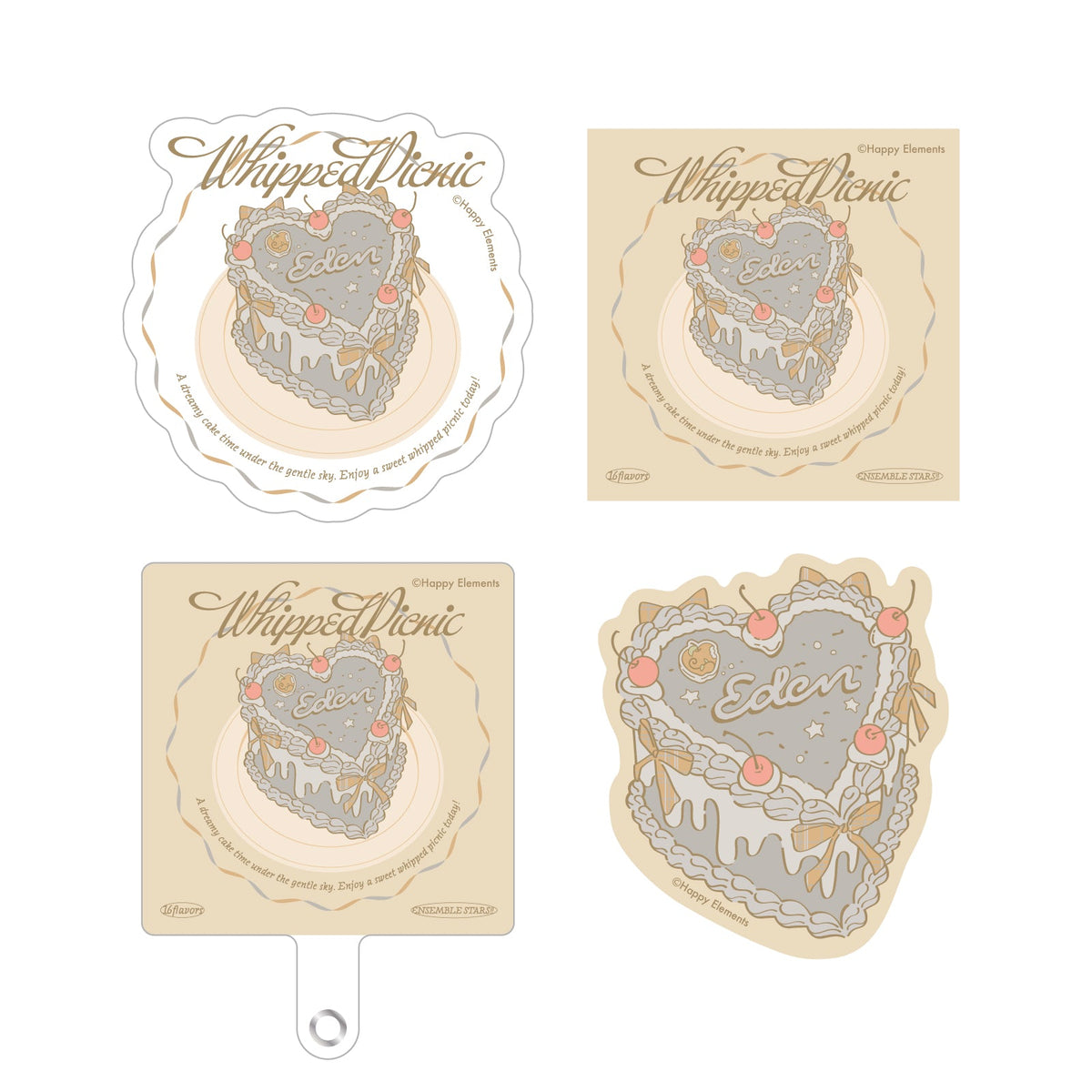 【Whipped Picnic】フォンタブ＆ステッカーセット