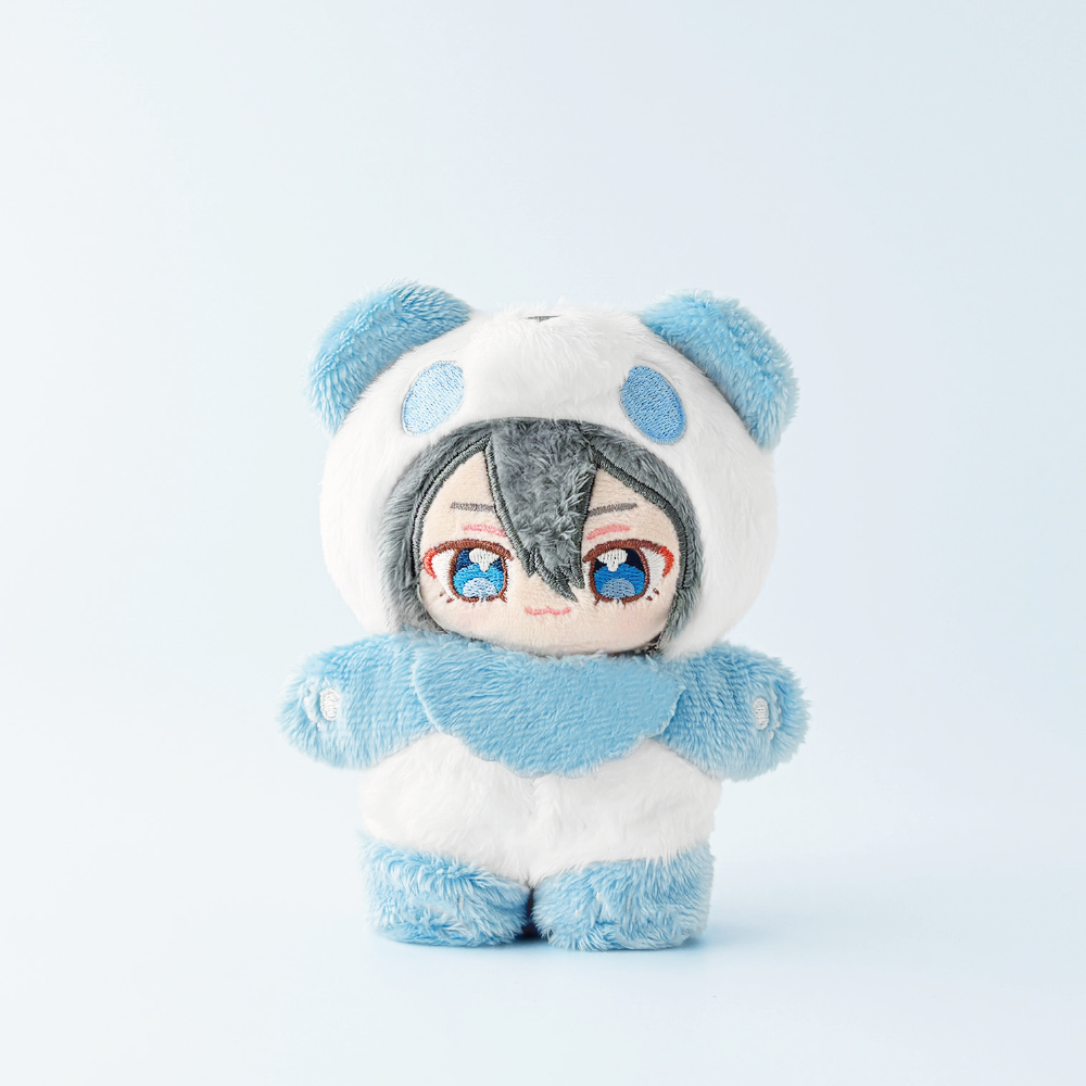 【スタイ×おしゃぶり付き】　ぬい服　着ぐるみ　12cm いつぬい　R7-114 2026年1月以降お届け]いつぬいおきがえシリーズ パンダ着ぐるみ