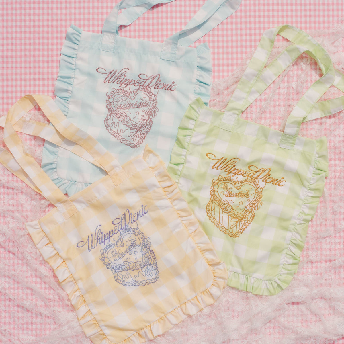 【Whipped Picnic】フリルトートバッグ